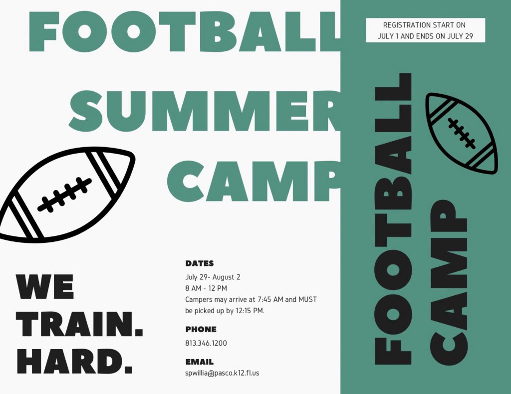 Football Summer Camp Information Charles S. Rushe Middle School